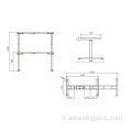 table de travail des meubles de bureau Tableau réglable de hauteur